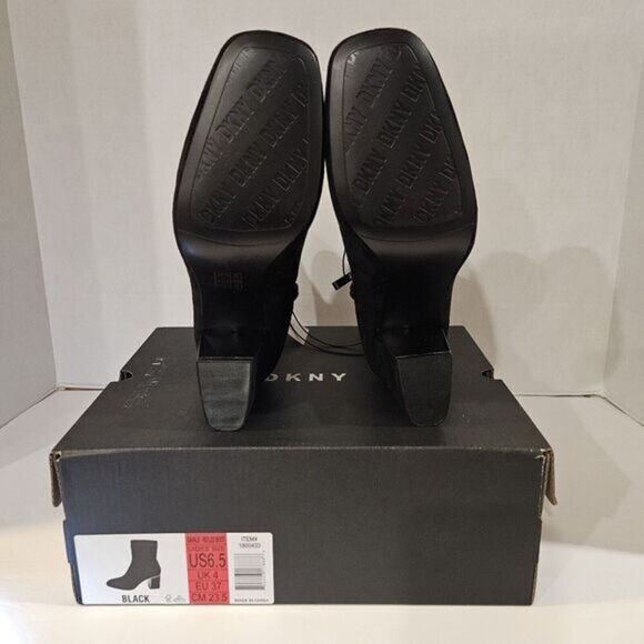 DKNY Ladies' Stretch Cavale Heeled Boot / Color Black/‎ Size 6.5 / New - Picture 7 of 15